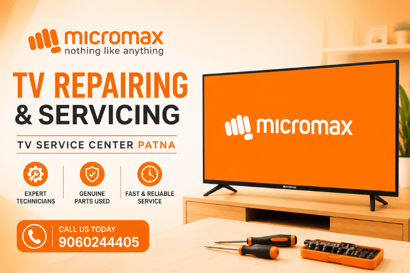 Micromax TV Repair Near Me in Patna – Technician Fixing Micromax LED TV at Home